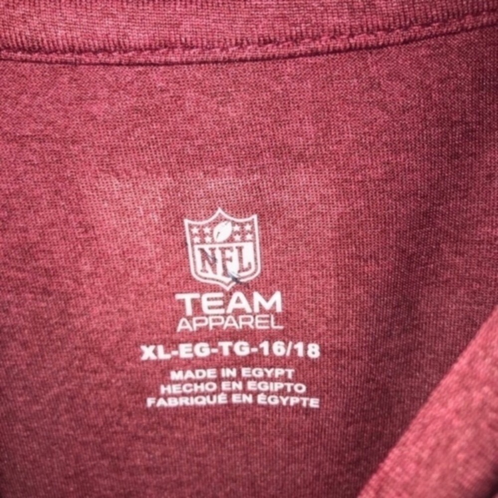 NFL Washington Football Team Red Tee Kids XL - Picture 5 of 5